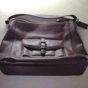 Coach Purple Leather Shoulder Bag Purse